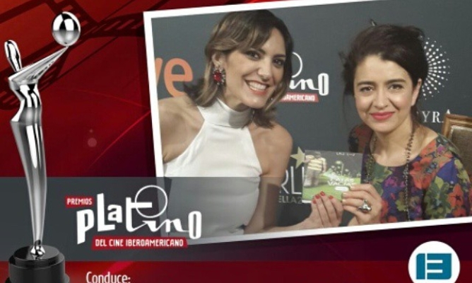 Lu Sapena presentó el Especial Premios Platino 2015 en Canal 13 el 2 de Agosto